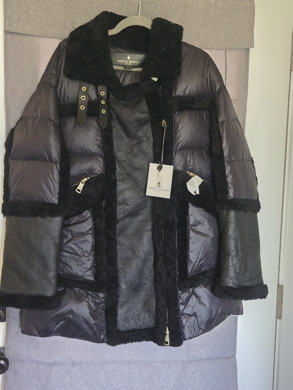 Nicole Benisti Belgravia Midi Shirling Puffer Down Jacket $3600 MSRP
